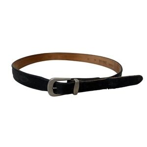 Dan Post Men Belt 36 Black Genuine Elk Leather Western Cowboy Made in USA DP803